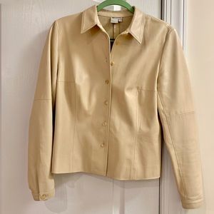 Tan Leather Jacket By Worth